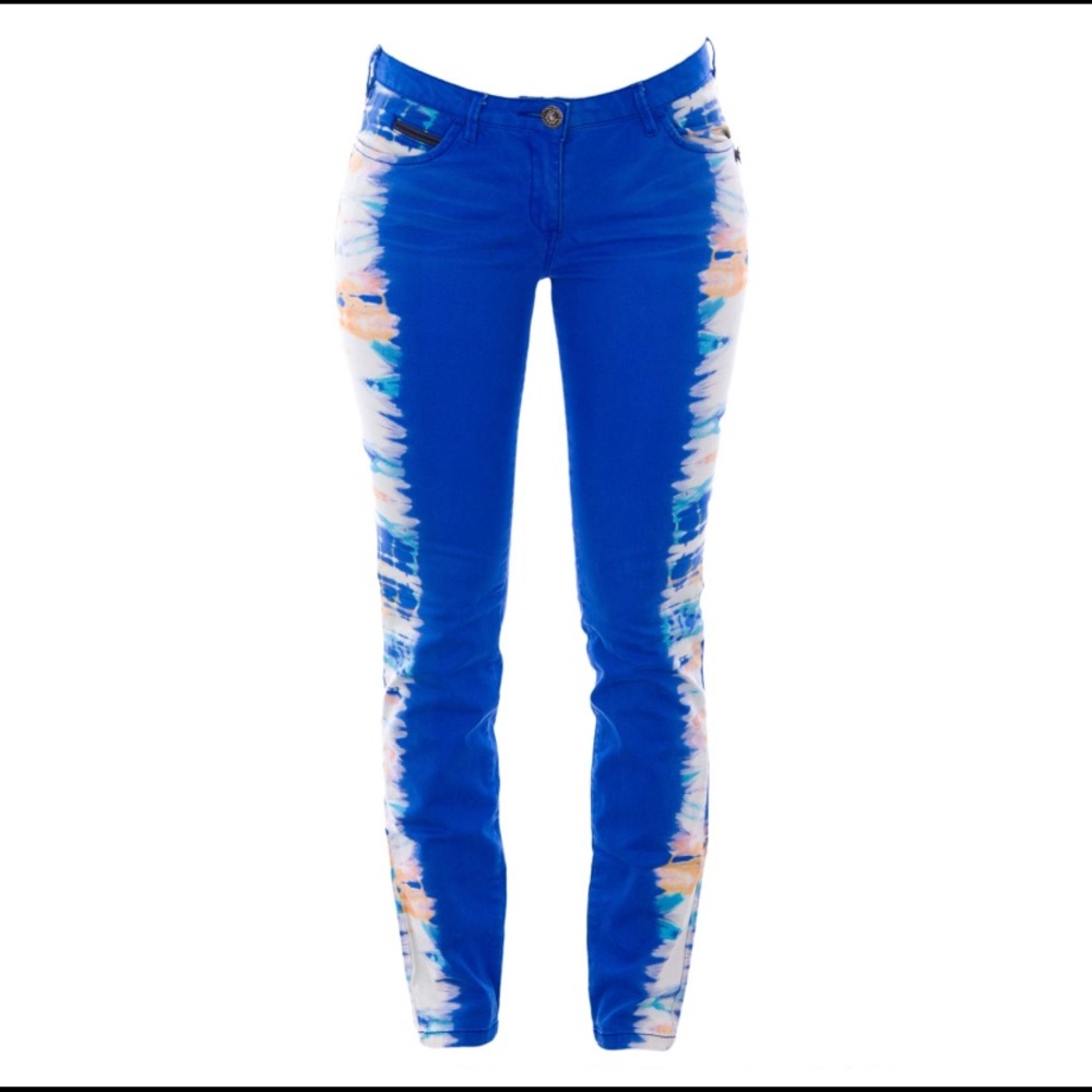 Maison scotch, scotch and soda gorgeous blue tye dye ombré skinny jeans 26